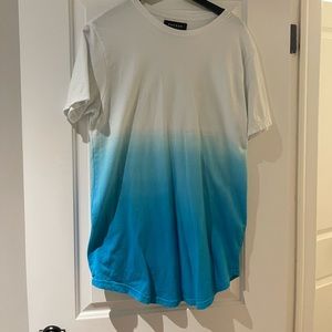 Men’s Pacsun White and blue ombré T shirt